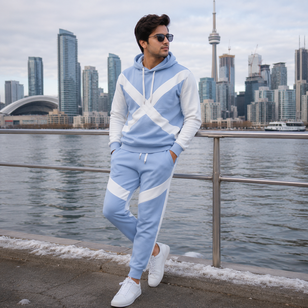 Premium Full Sleeve Men's Hoodie with Trouser Set